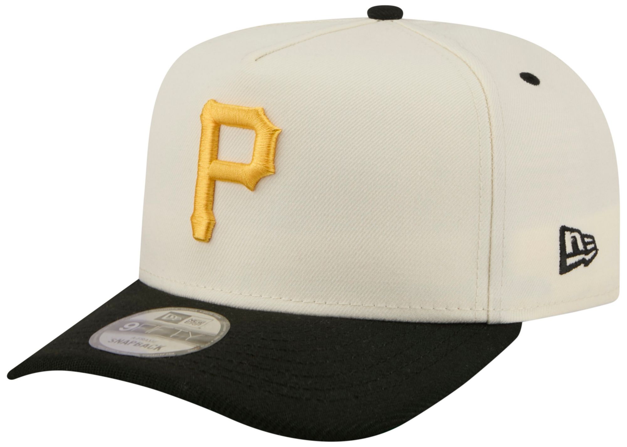 New Era Adult Pittsburgh Pirates Cream Rear Hit A-Frame 9Fifty Adjustable Hat