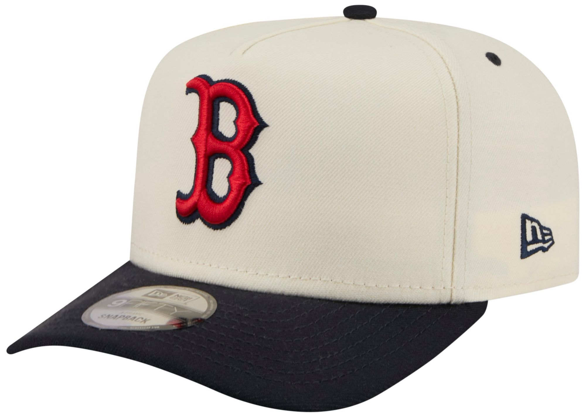 New Era Adult Boston Red Sox Cream Rear Hit A-Frame 9Fifty Adjustable Hat