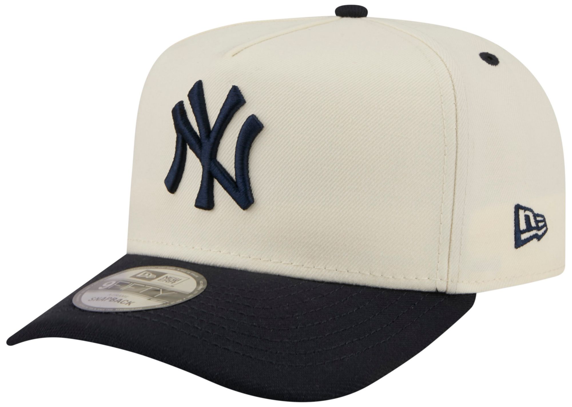 New Era Adult New York Yankees Cream Rear Hit A-Frame 9Fifty Adjustable Hat