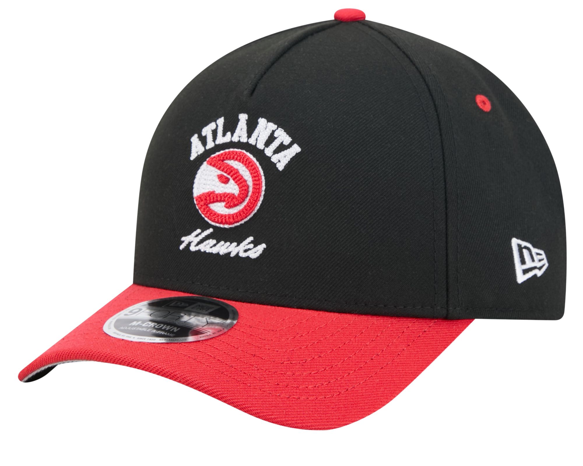New Era Adult Atlanta Hawks Black Arch 9Forty A-Frame Adjustable Hat