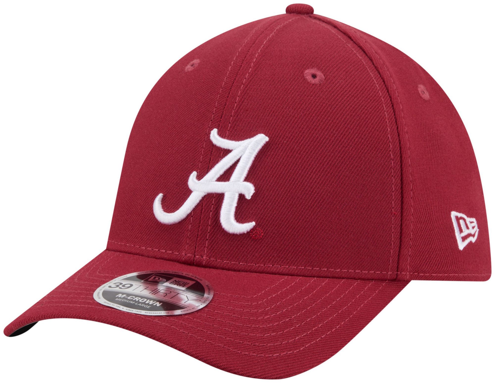 New Era Adult Alabama Crimson Tide Crimson College Team 39Thirty Stretch Fit Hat