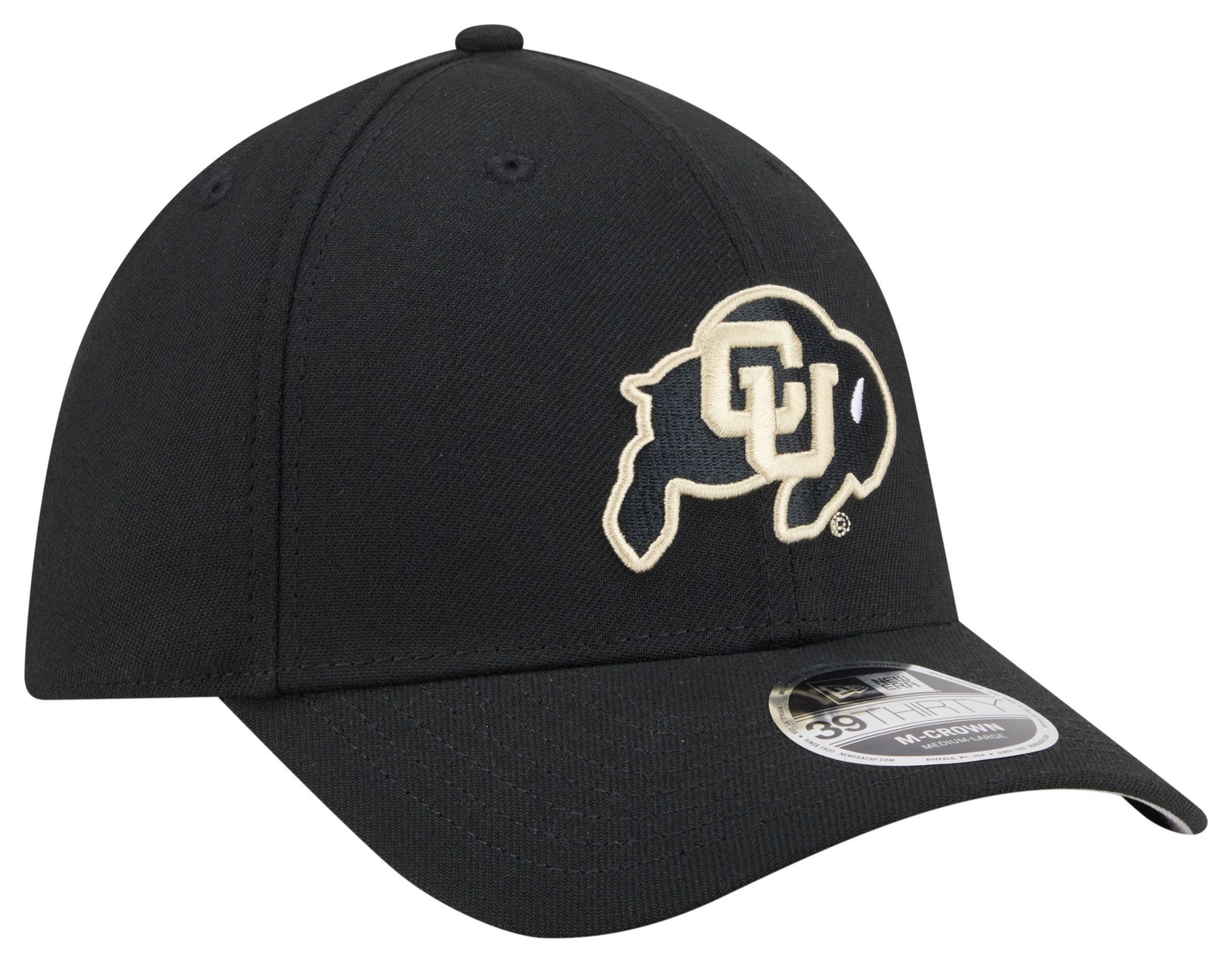 New Era Adult Colorado Buffaloes Black College Team 39Thirty Stretch Fit Hat