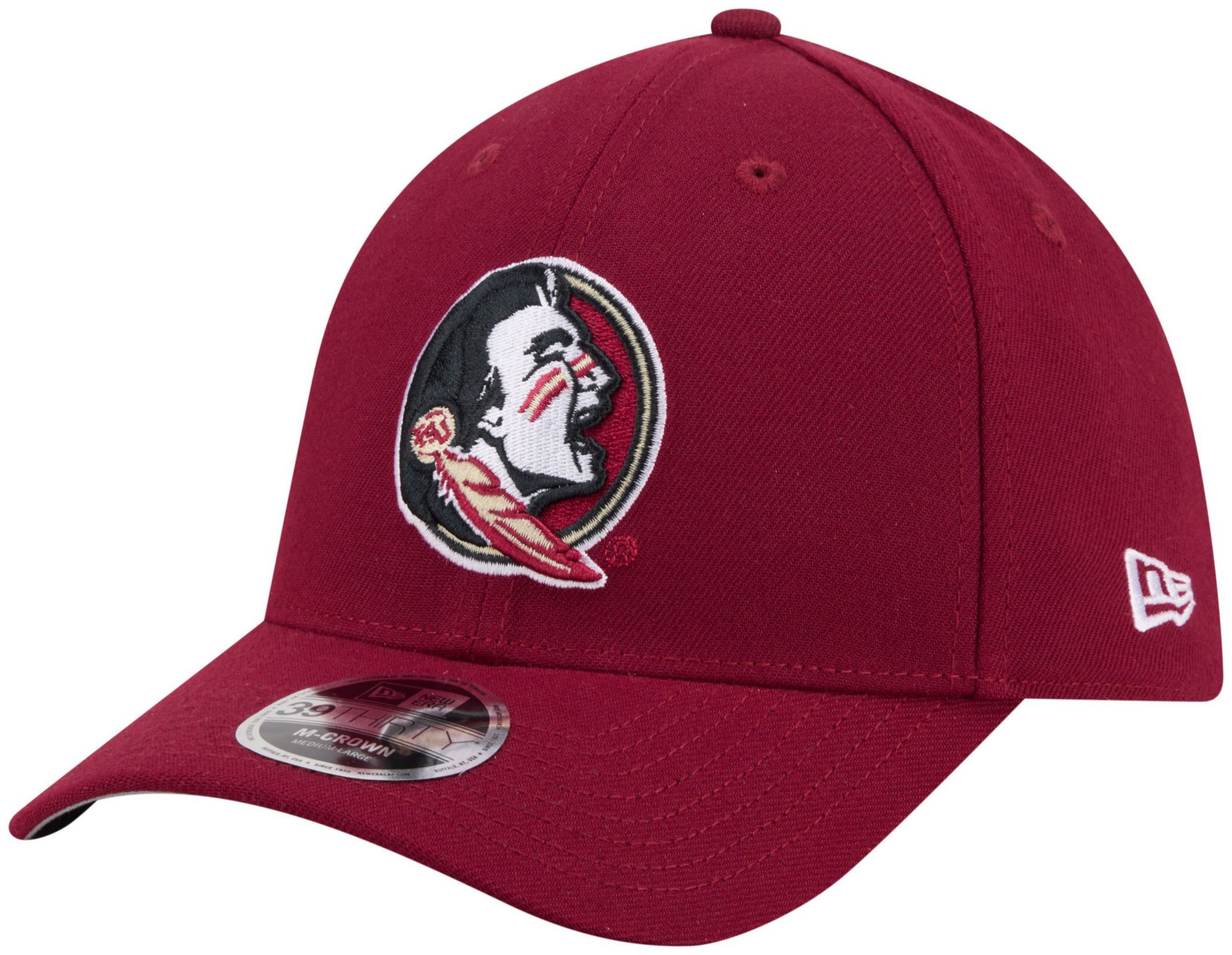New Era Adult Florida State Seminoles Maroon College Team 39Thirty Stretch Fit Hat