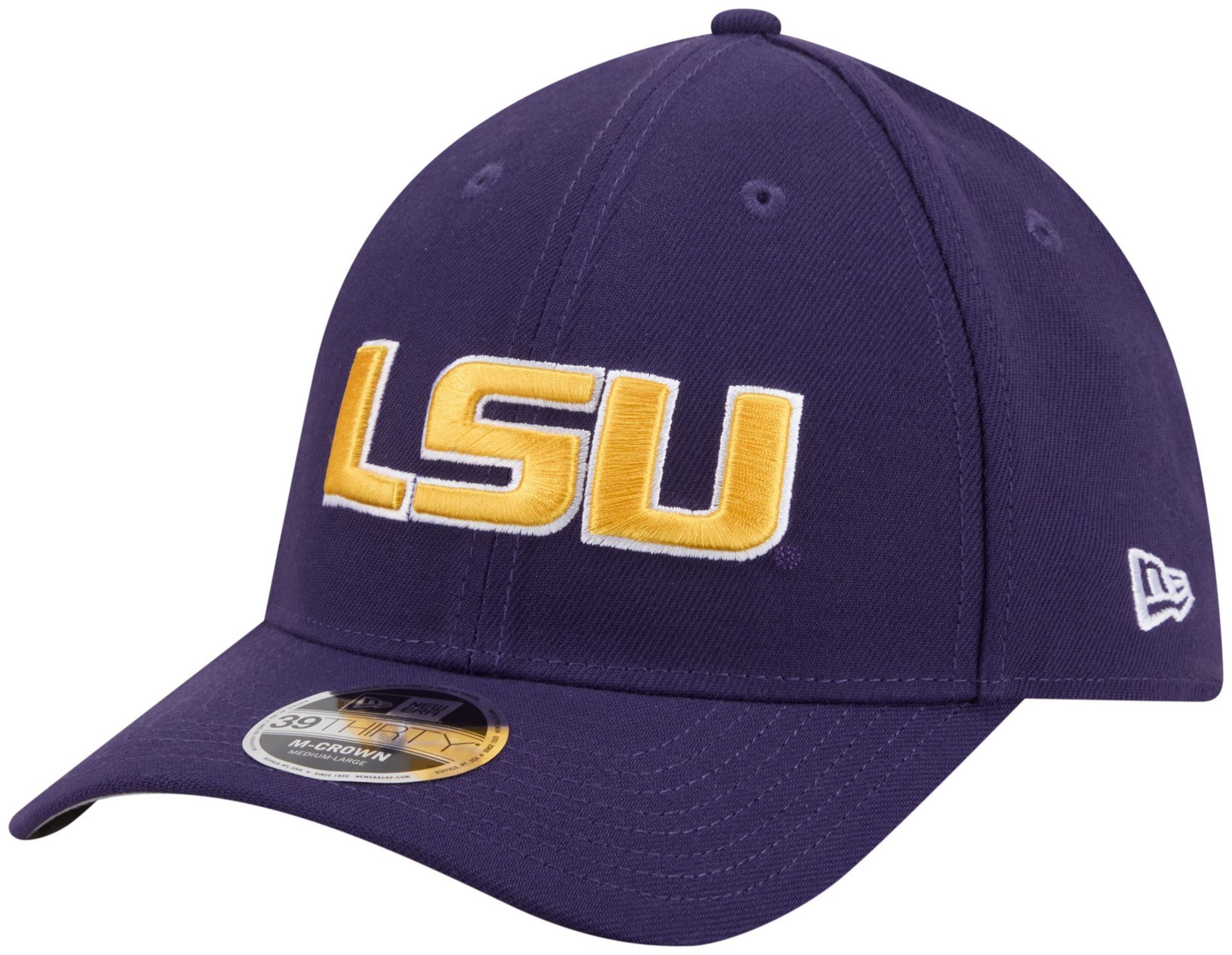 New Era Adult LSU Tigers Purple College Team 39Thirty Stretch Fit Hat