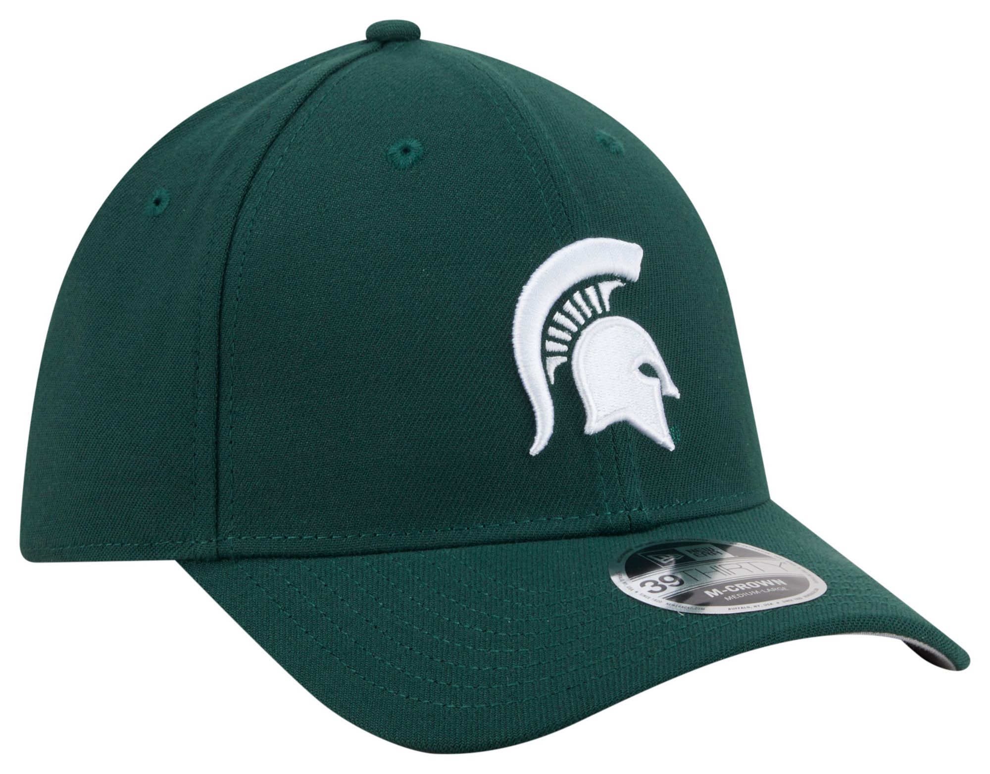 New Era Adult Michigan State Spartans Green College Team 39Thirty Stretch Fit Hat