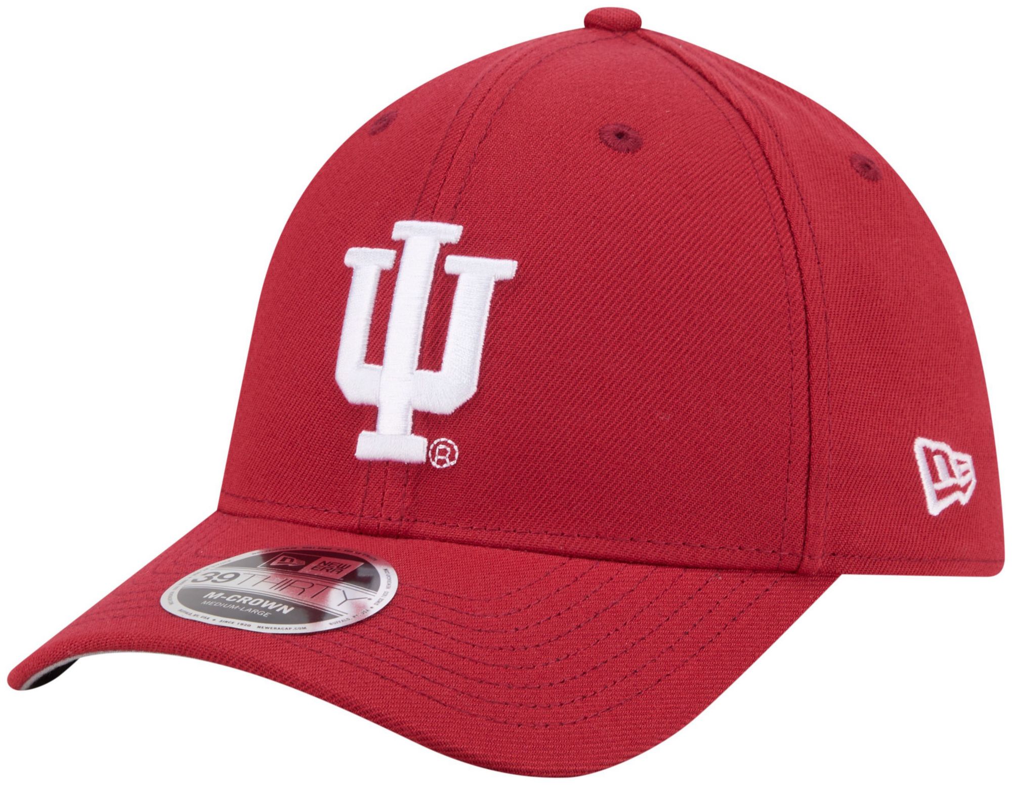 New Era Adult Indiana Hoosiers Red College Team 39Thirty Stretch Fit Hat