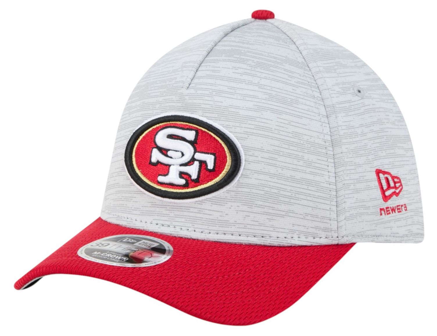 New Era Adult San Francisco 49ers Grey Tech 39Thirty Stretch Fit Hat
