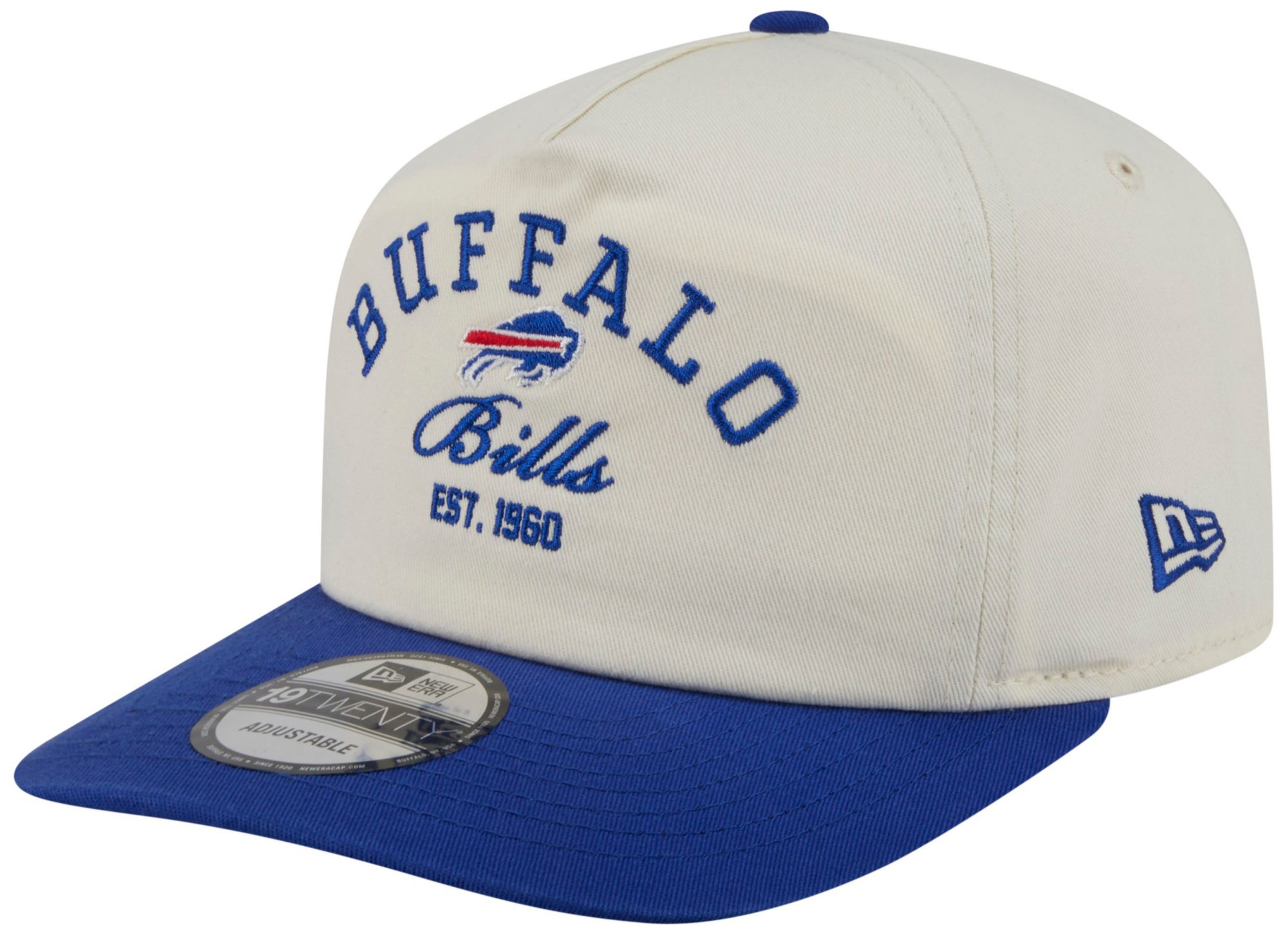 New Era Adult Buffalo Bills Medium Blue Stacked 19Twenty Adjustable Hat