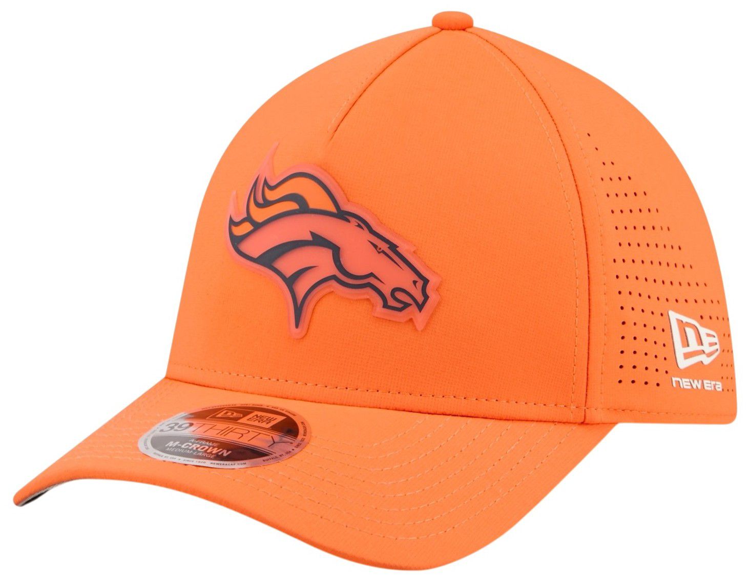 New Era Adult Denver Broncos Orange Tonal 39Thirty Stretch Fit Hat