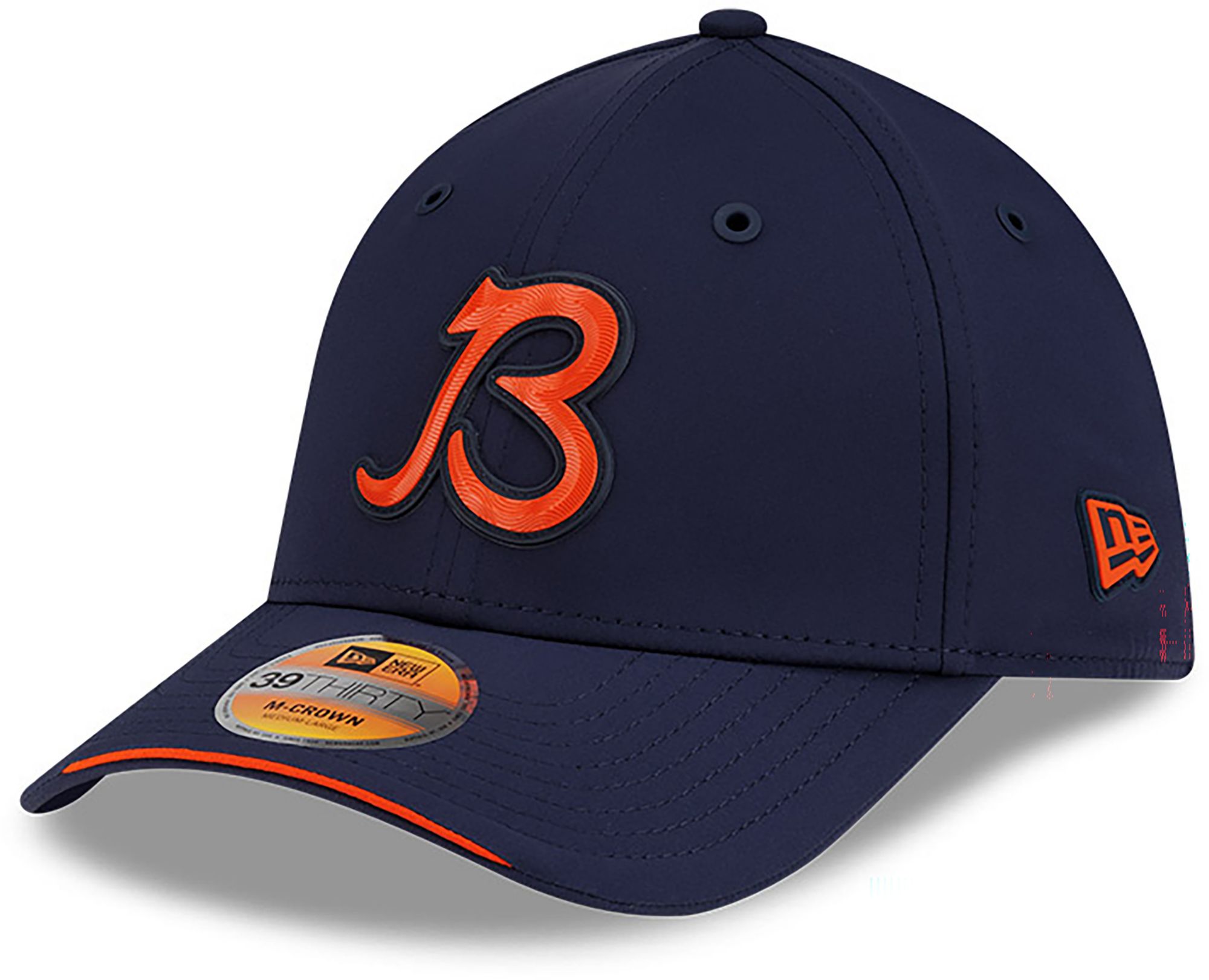 New Era Adult Chicago Bears Navy Sideline 39Thirty Stretch Fit Hat