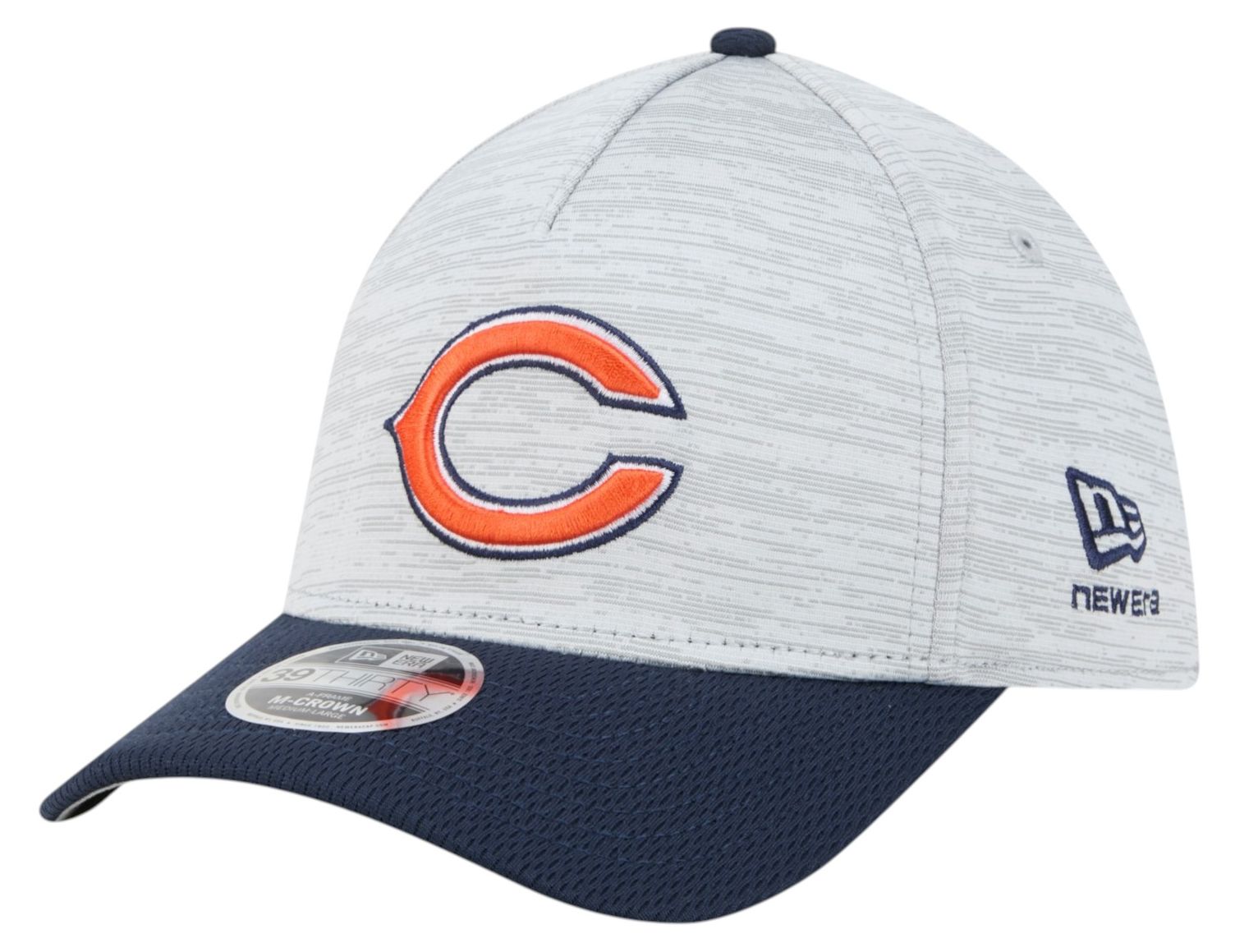 New Era Adult Chicago Bears Grey Tech 39Thirty Stretch Fit Hat