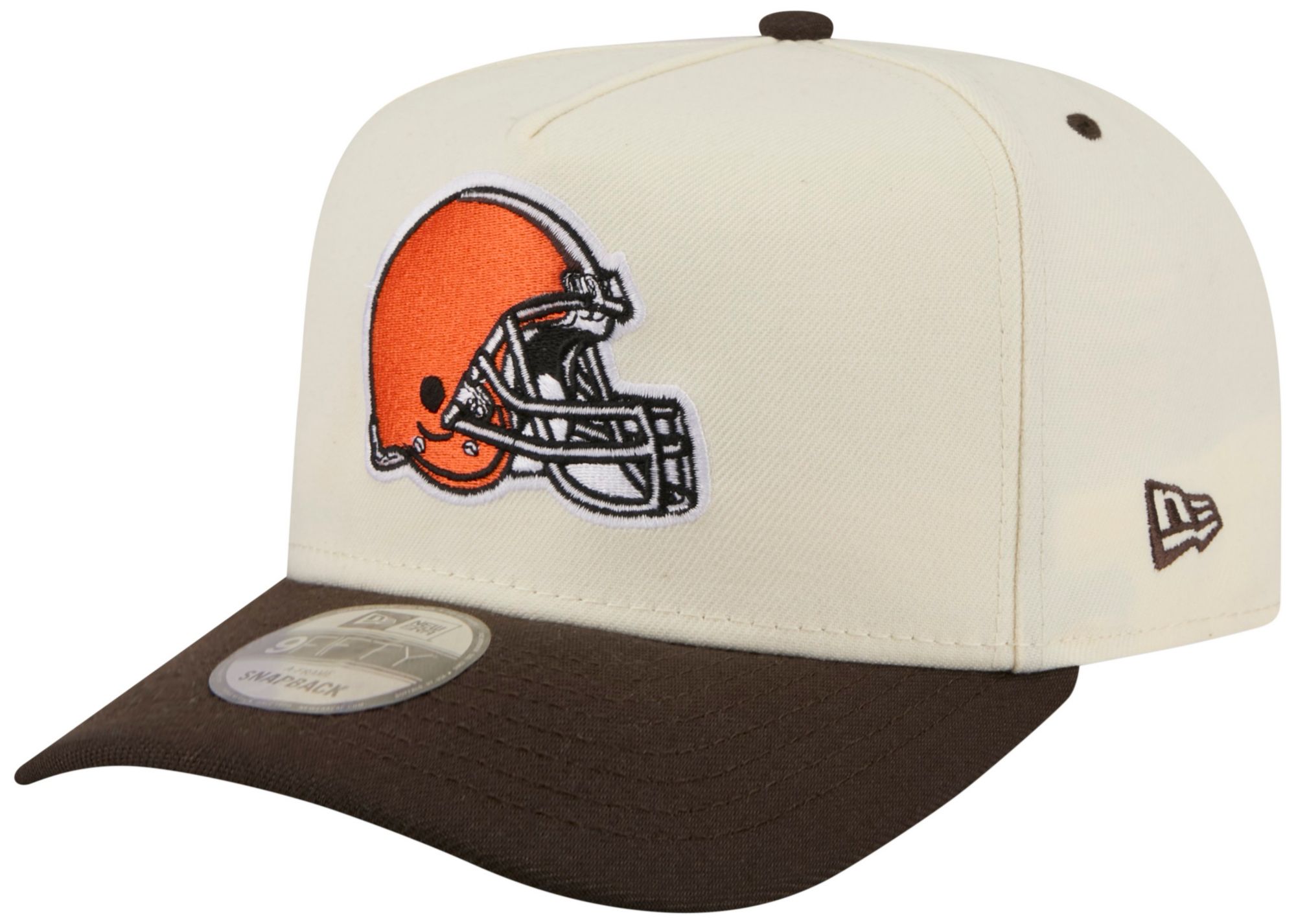 New Era Adult Cleveland Browns Brown Rear Hit A-Frame 9Fifty Adjustable Hat