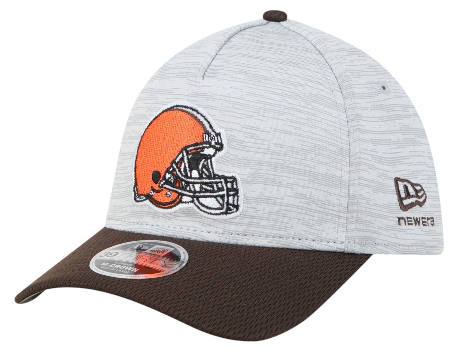 New Era Adult Cleveland Browns Grey Tech 39Thirty Stretch Fit Hat