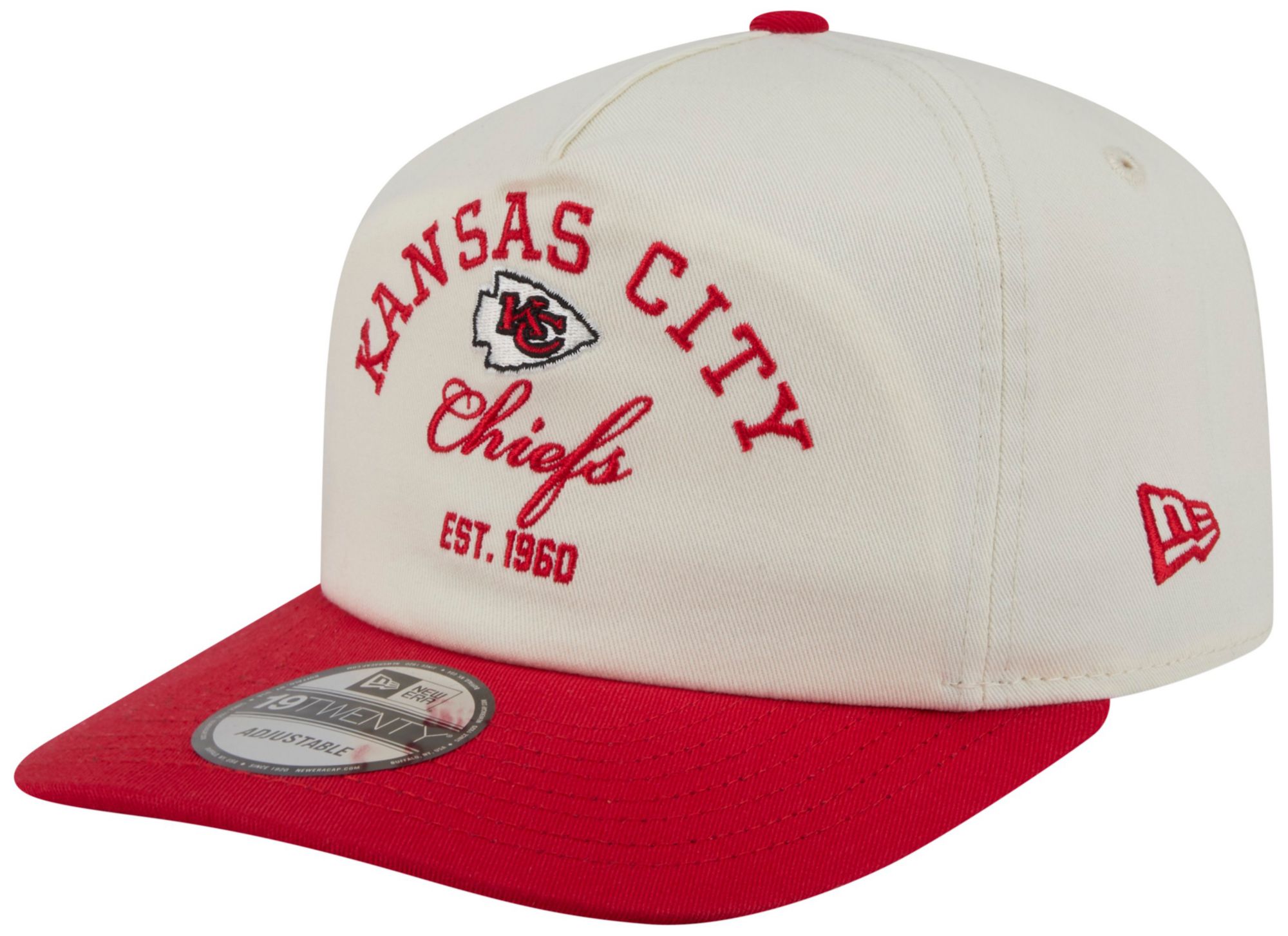 New Era Adult Kansas City Chiefs Red Stacked 19Twenty Adjustable Hat