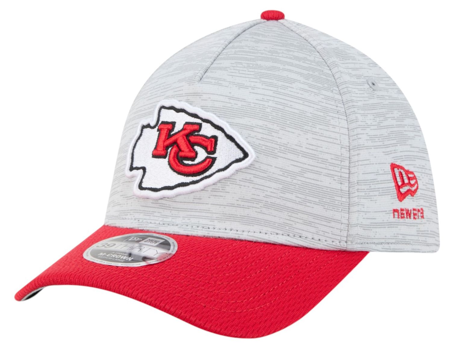 New Era Adult Kansas City Chiefs Grey Tech 39Thirty Stretch Fit Hat