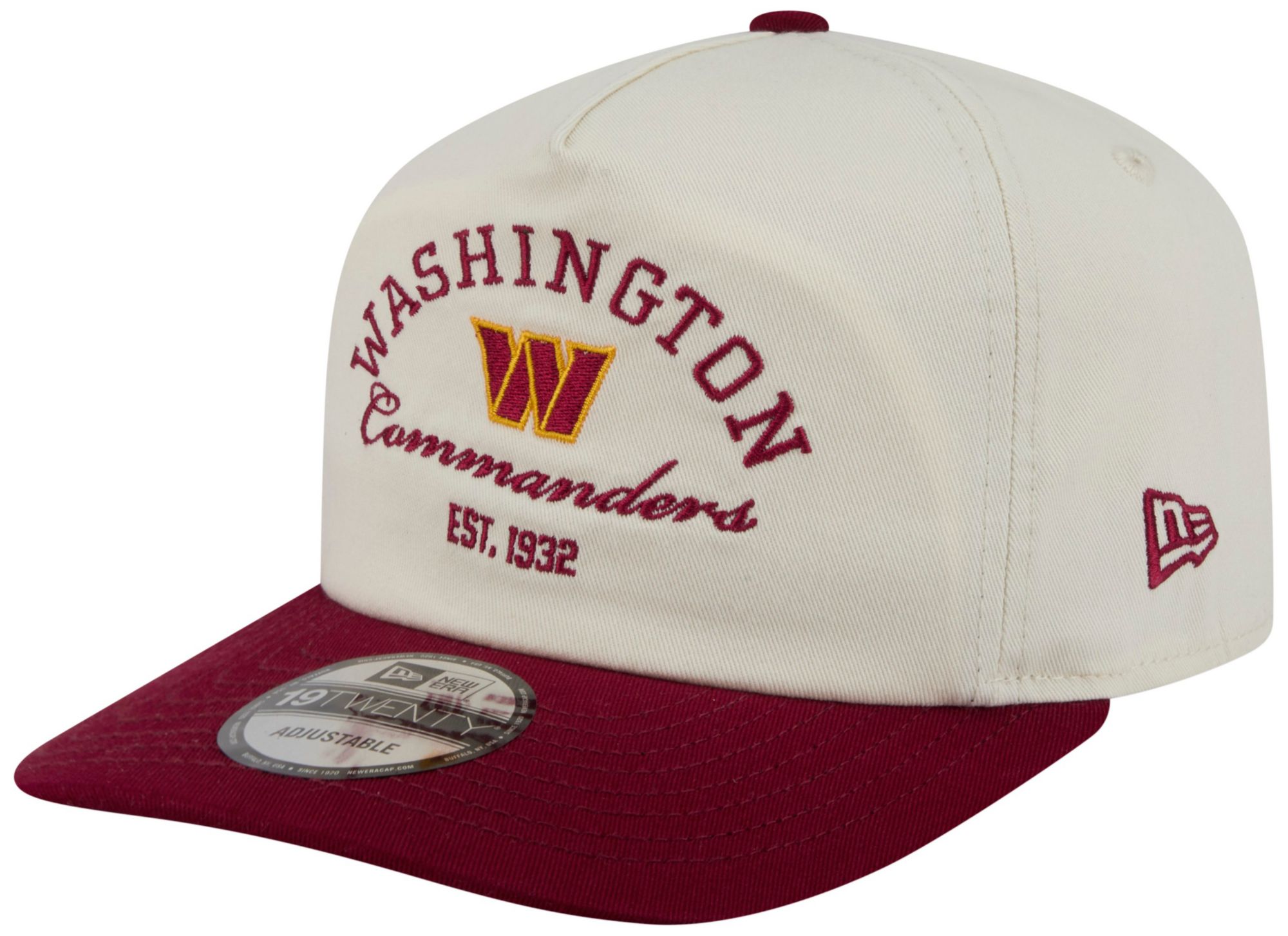 New Era Adult Washington Commanders Red Stacked 19Twenty Adjustable Hat
