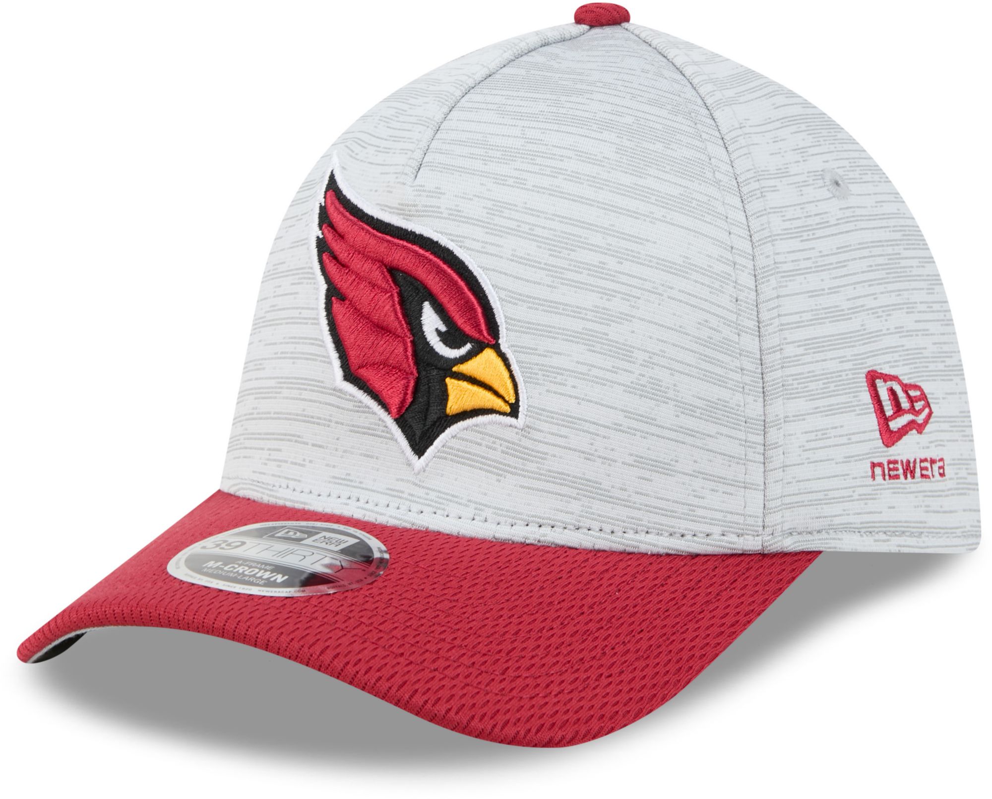 New Era Adult Arizona Cardinals Grey Tech 39Thirty Stretch Fit Hat