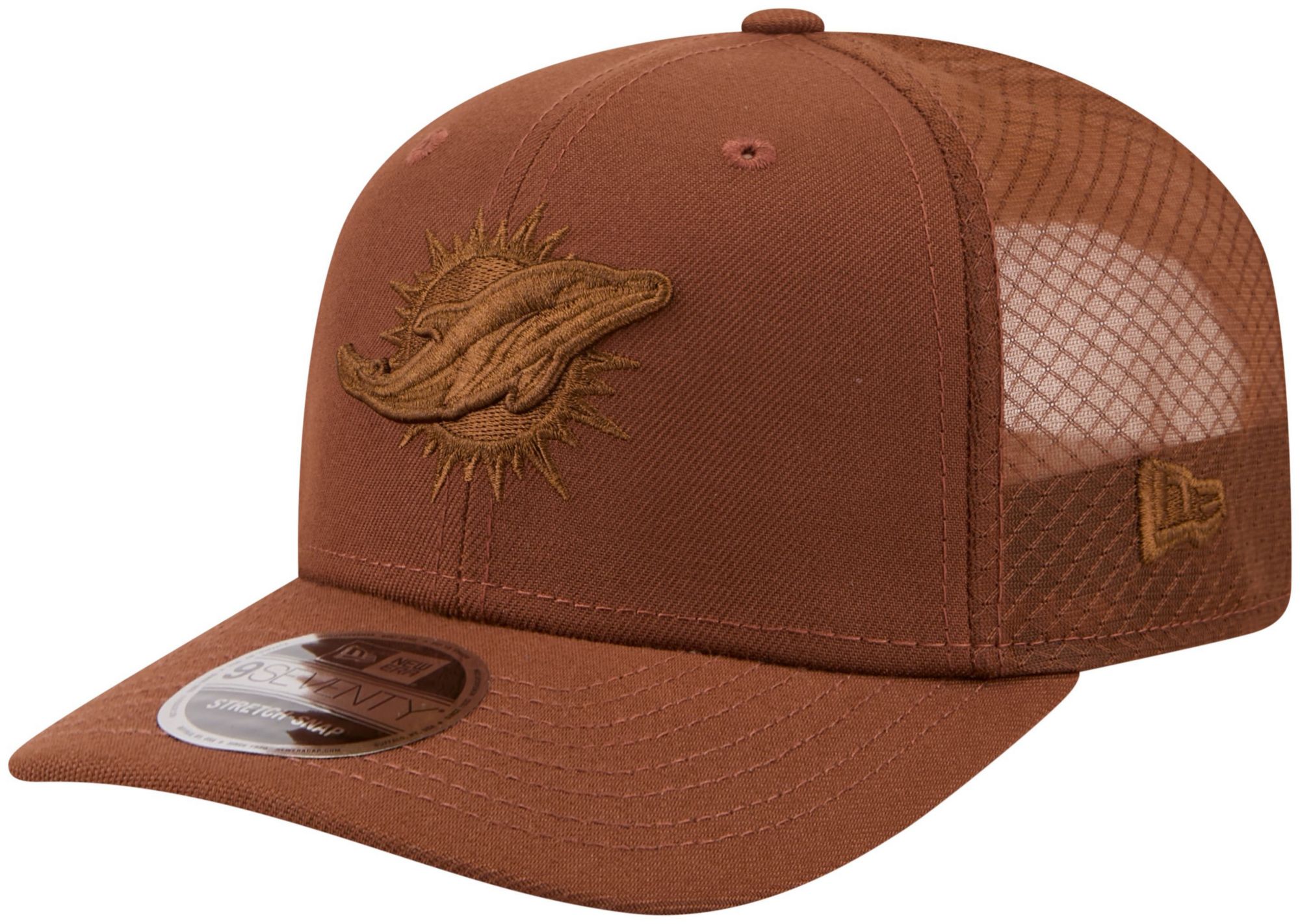 New Era Adult Miami Dolphins Brown Color Pack 9Seventy Adjustable Hat