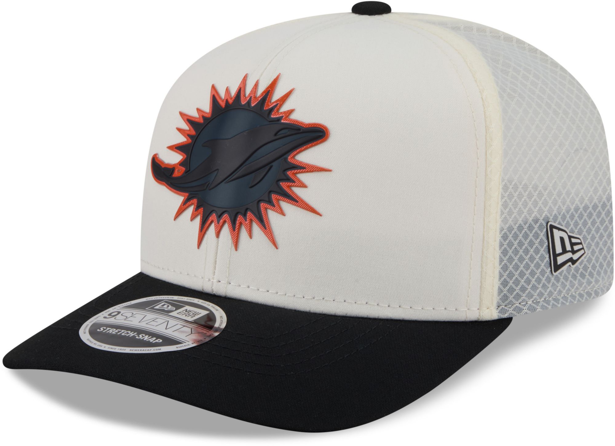 New Era Adult Miami Dolphins White Tonal Camo 9Seventy Adjustable Hat