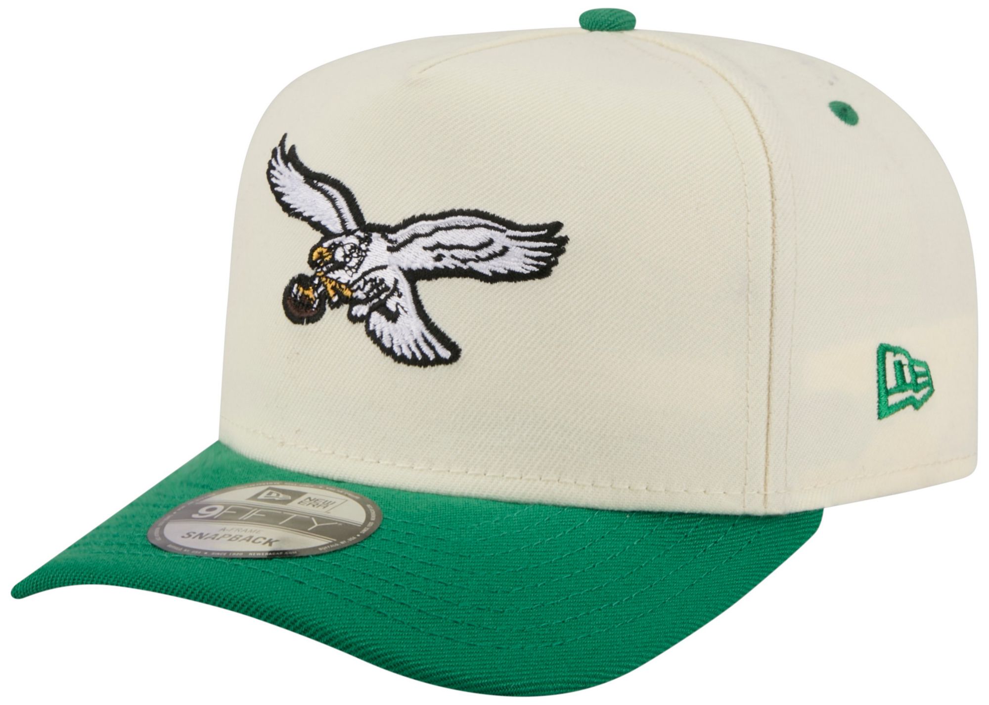New Era Adult Philadelphia Eagles Medium Green Rear Hit A-Frame 9Fifty Adjustable Hat