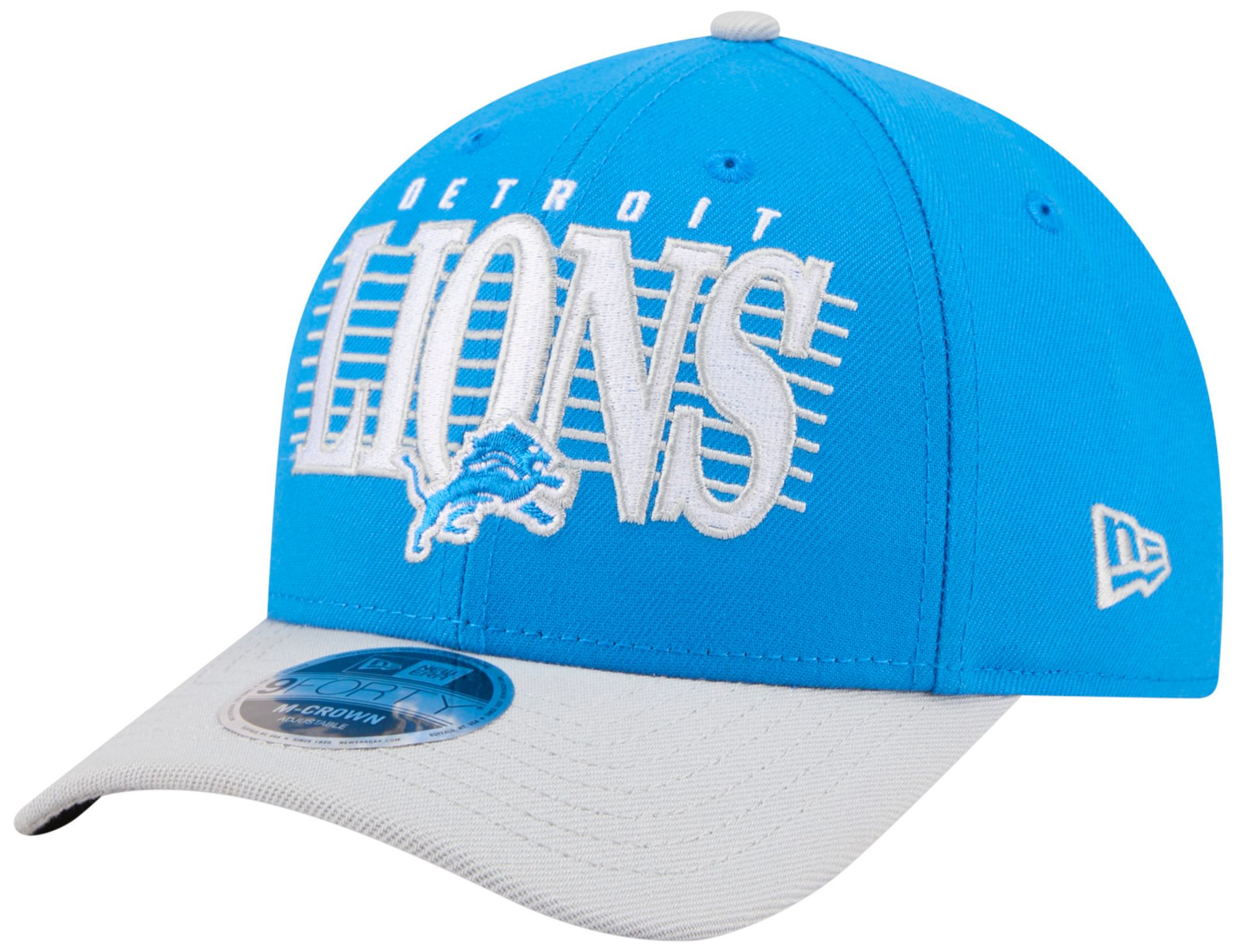 New Era Adult Detroit Lions Medium Blue Loyal 9Forty Adjustable Hat