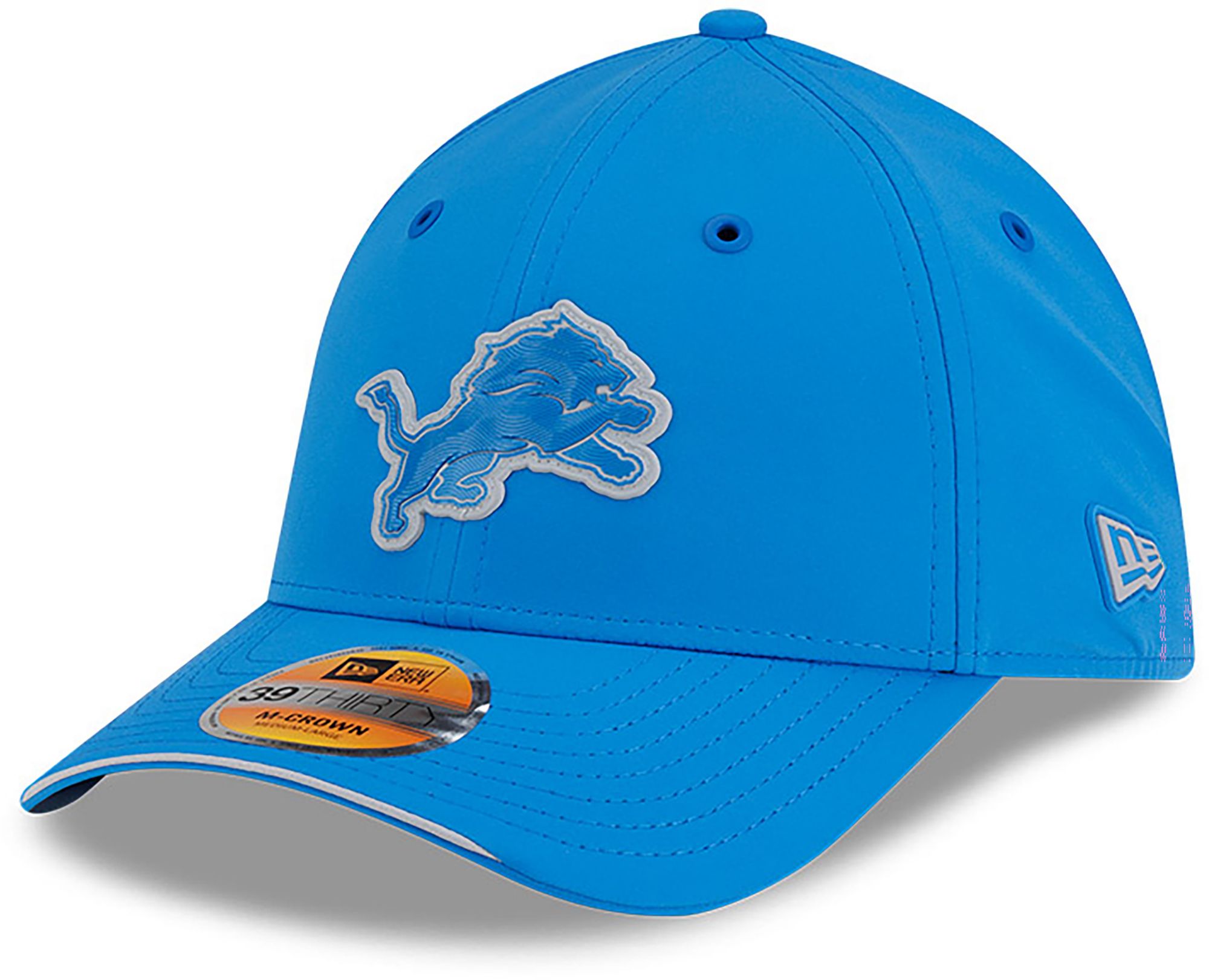 New Era Adult Detroit Lions Blue Sideline 39Thirty Stretch Fit Hat