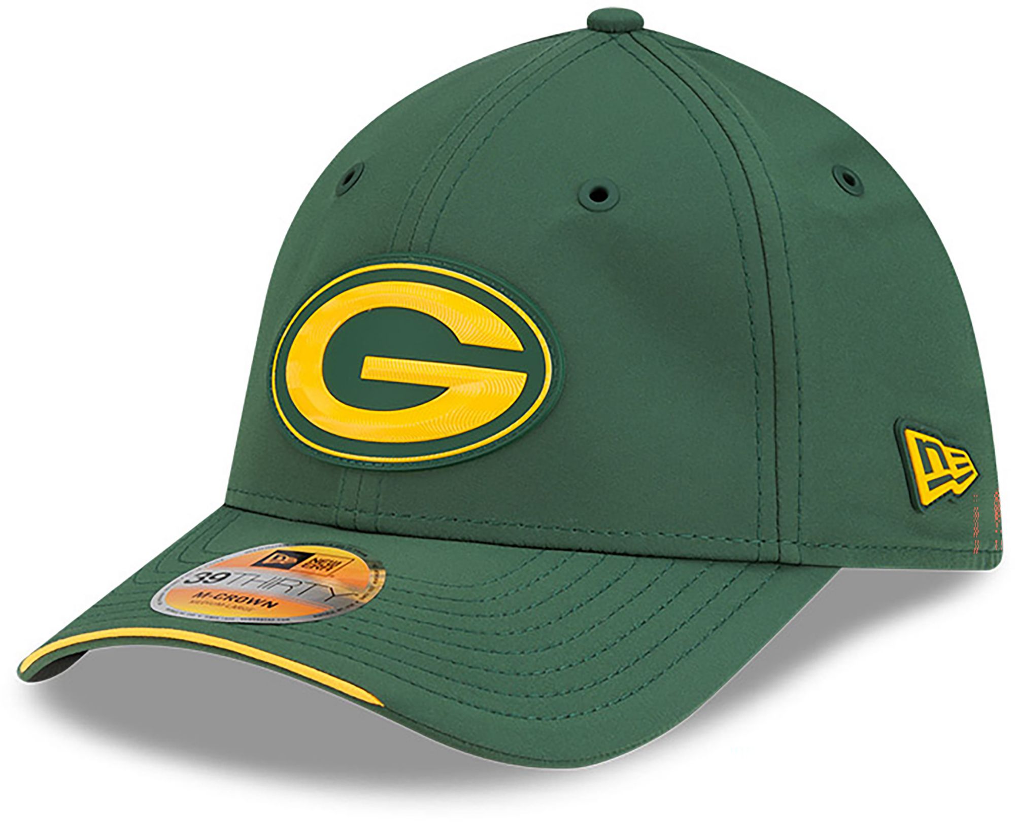 New Era Adult Green Bay Packers Green Sideline 39Thirty Stretch Fit Hat