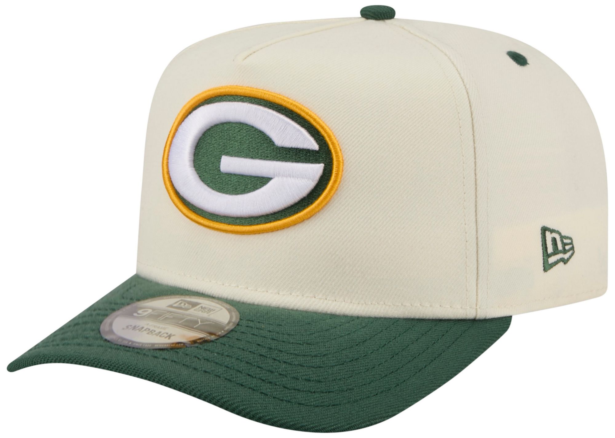 New Era Adult Green Bay Packers Dark Green Rear Hit A-Frame 9Fifty Adjustable Hat
