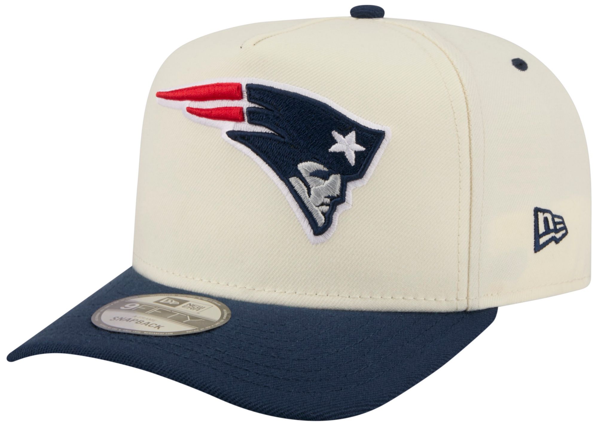 New Era Adult New England Patriots Dark Blue Rear Hit A-Frame 9Fifty Adjustable Hat