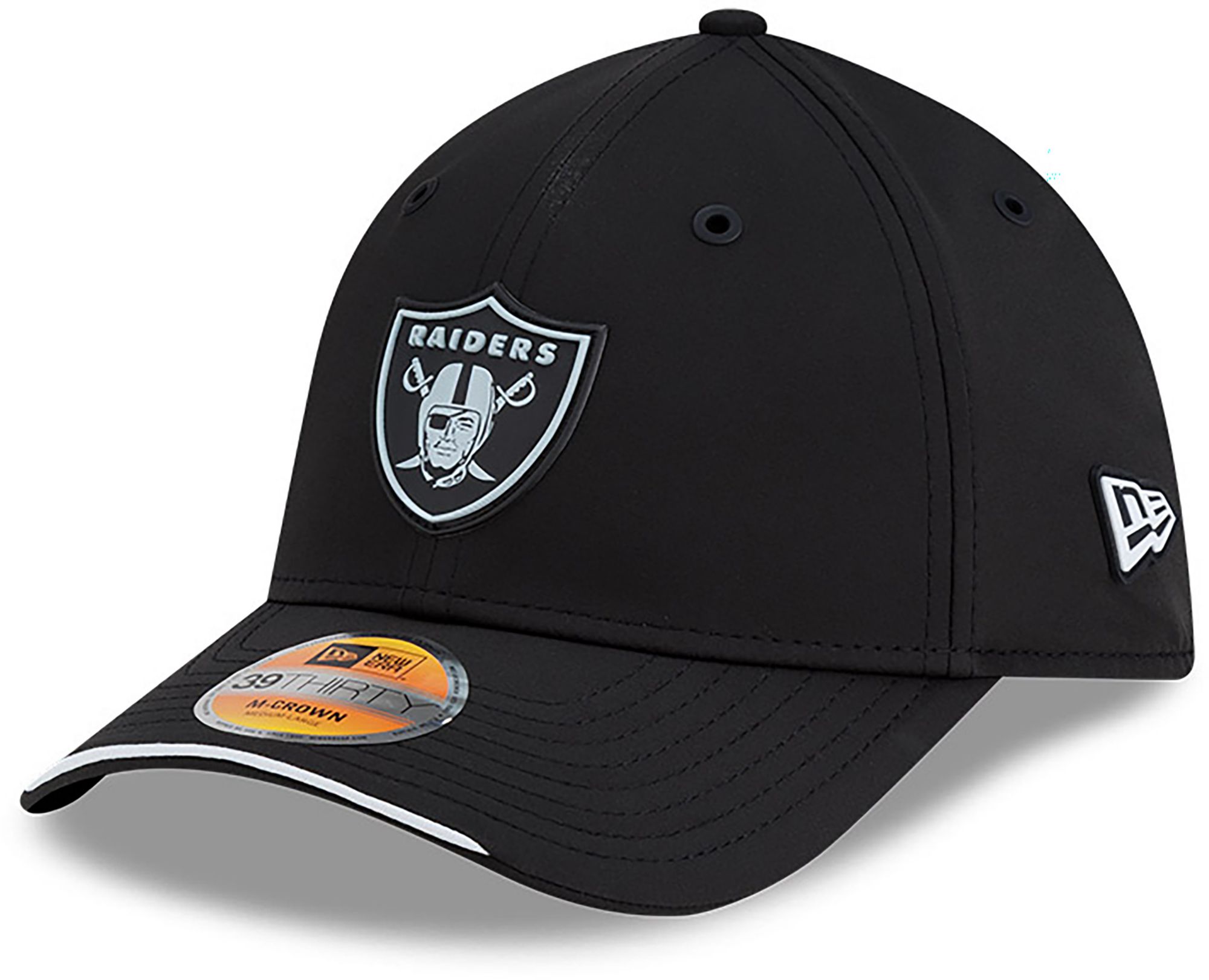 New Era Adult Las Vegas Raiders Black Sideline 39Thirty Stretch Fit Hat
