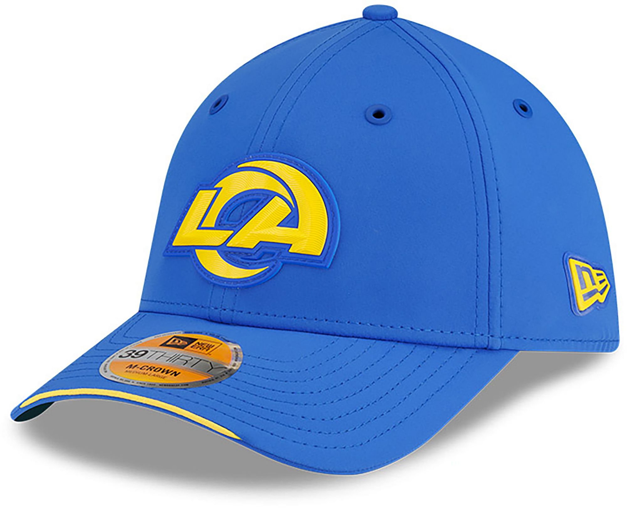 New Era Adult Los Angeles Rams Blue Sideline 39Thirty Stretch Fit Hat