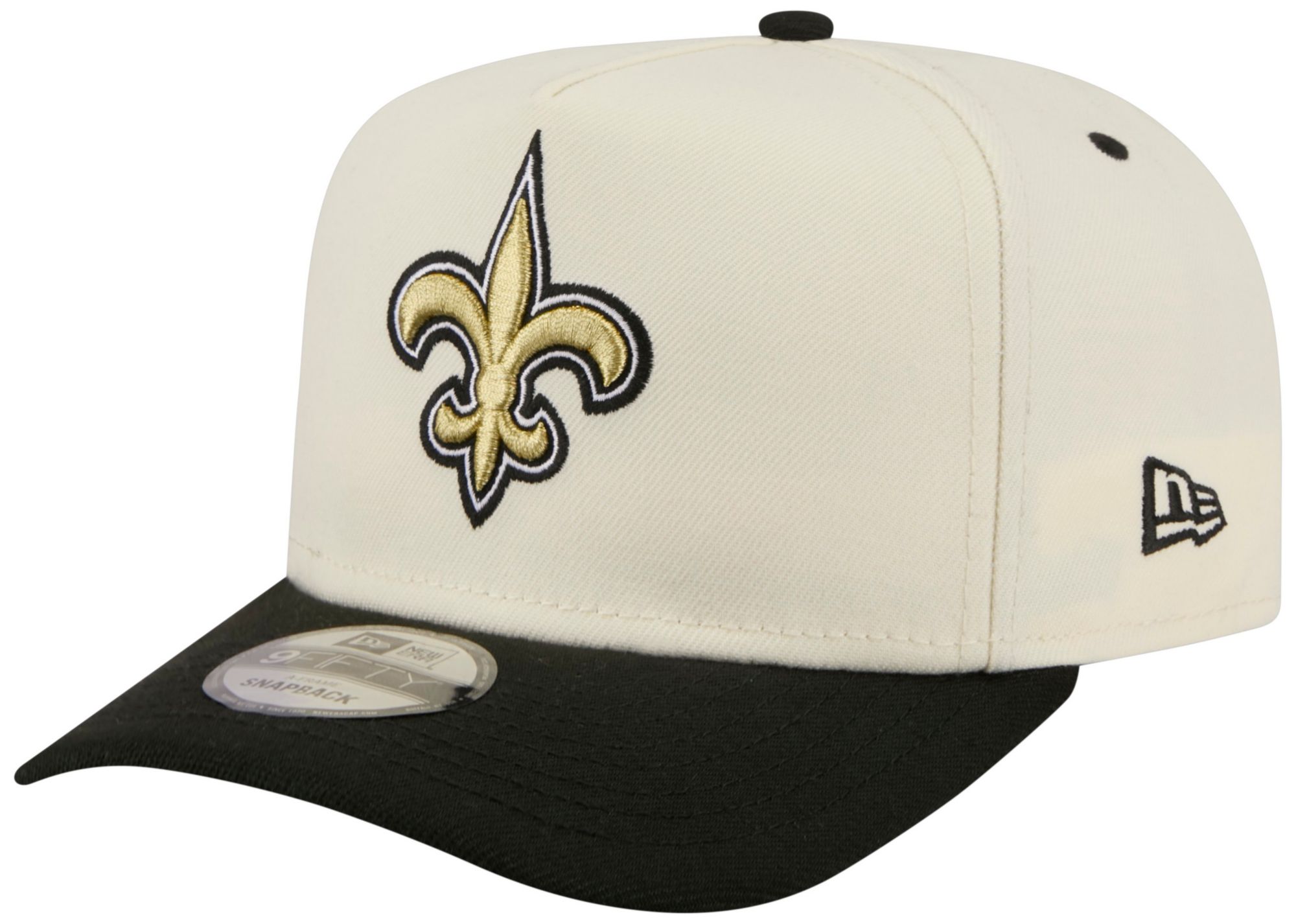 New Era Adult New Orleans Saints Black Rear Hit A-Frame 9Fifty Adjustable Hat