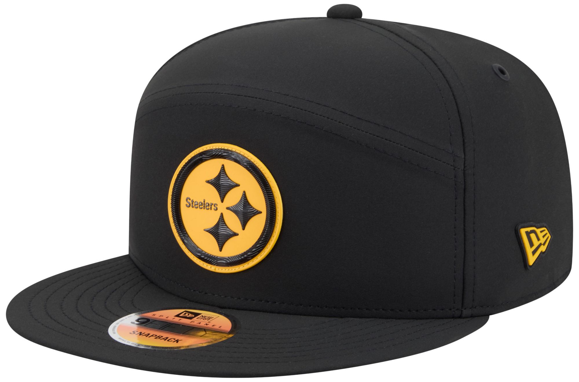 New Era Adult Pittsburgh Steelers Black Sideline Split 9Fifty Adjustable Hat