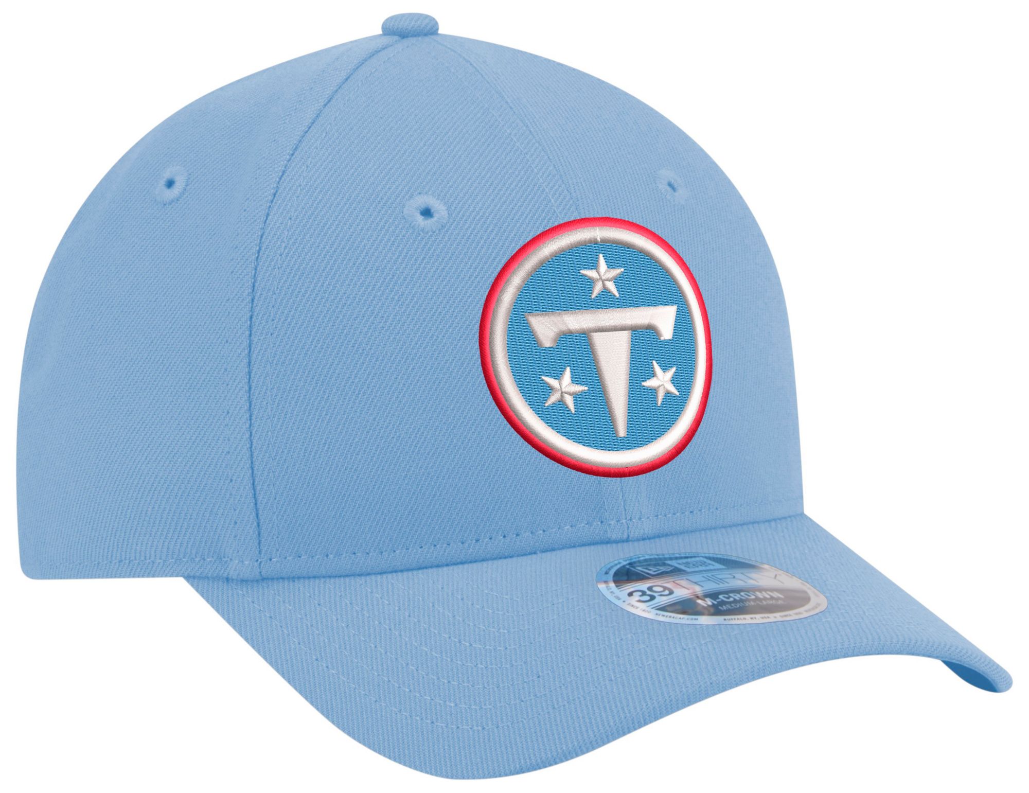 New Era Adult Tennessee Titans Pastel Blue 39Thirty Stretch Fit Hat