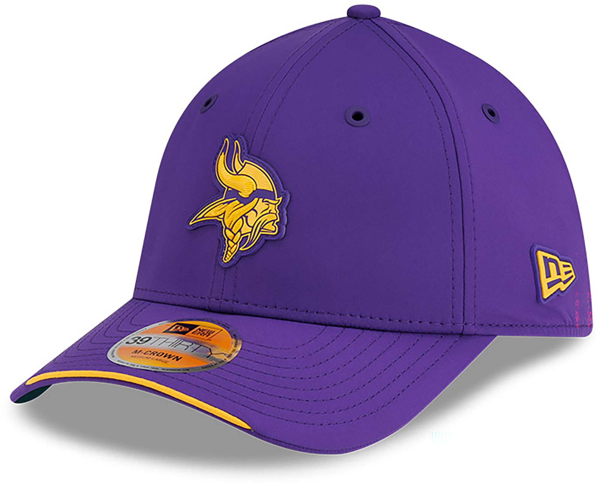 New Era Adult Minnesota Vikings Purple Sideline 39Thirty Stretch Fit Hat