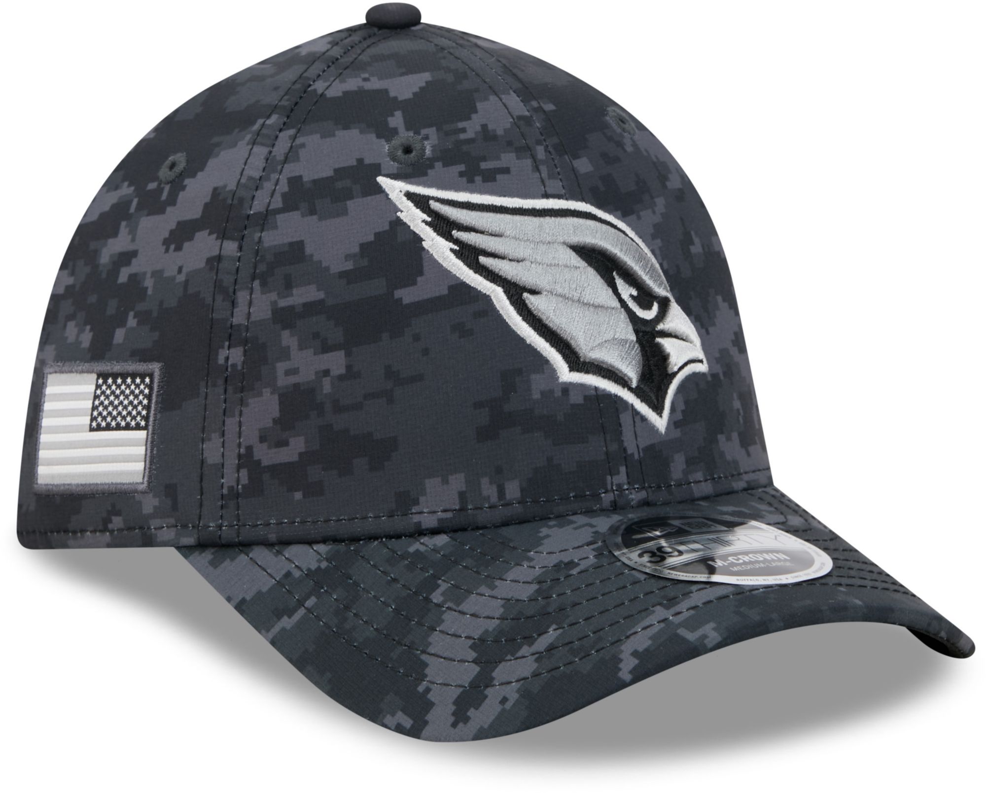 New Era Adult Arizona Cardinals Salute To Service 2026 39Thirty M-Crown Stretch Fit Hat