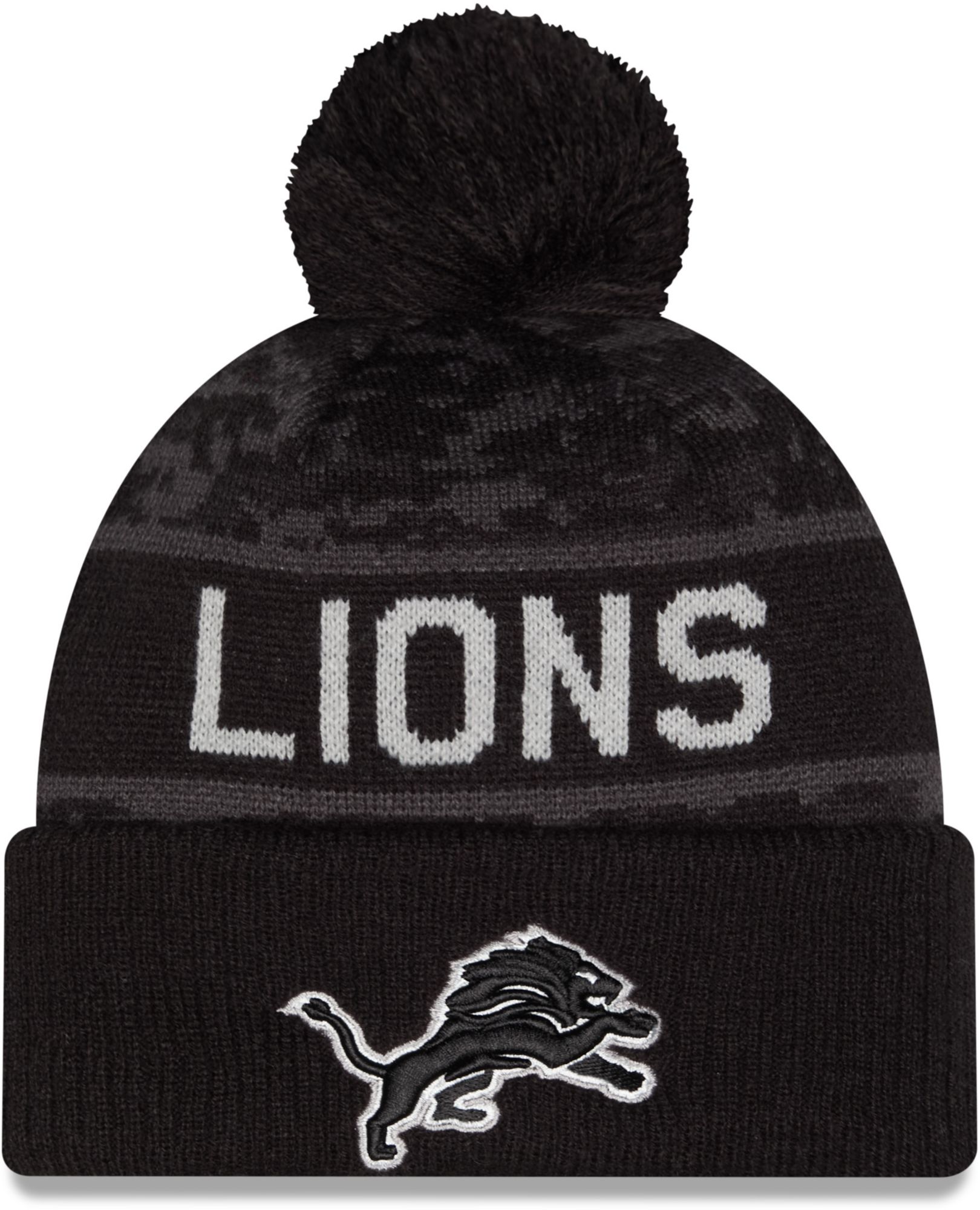 New Era Adult Detroit Lions Salute To Service 2026 Sideline Knit Beanie