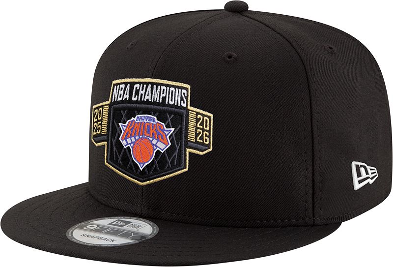 New Era Adult 2026 NBA Champions New York Knicks Locker Room Black 9Fifty Hat