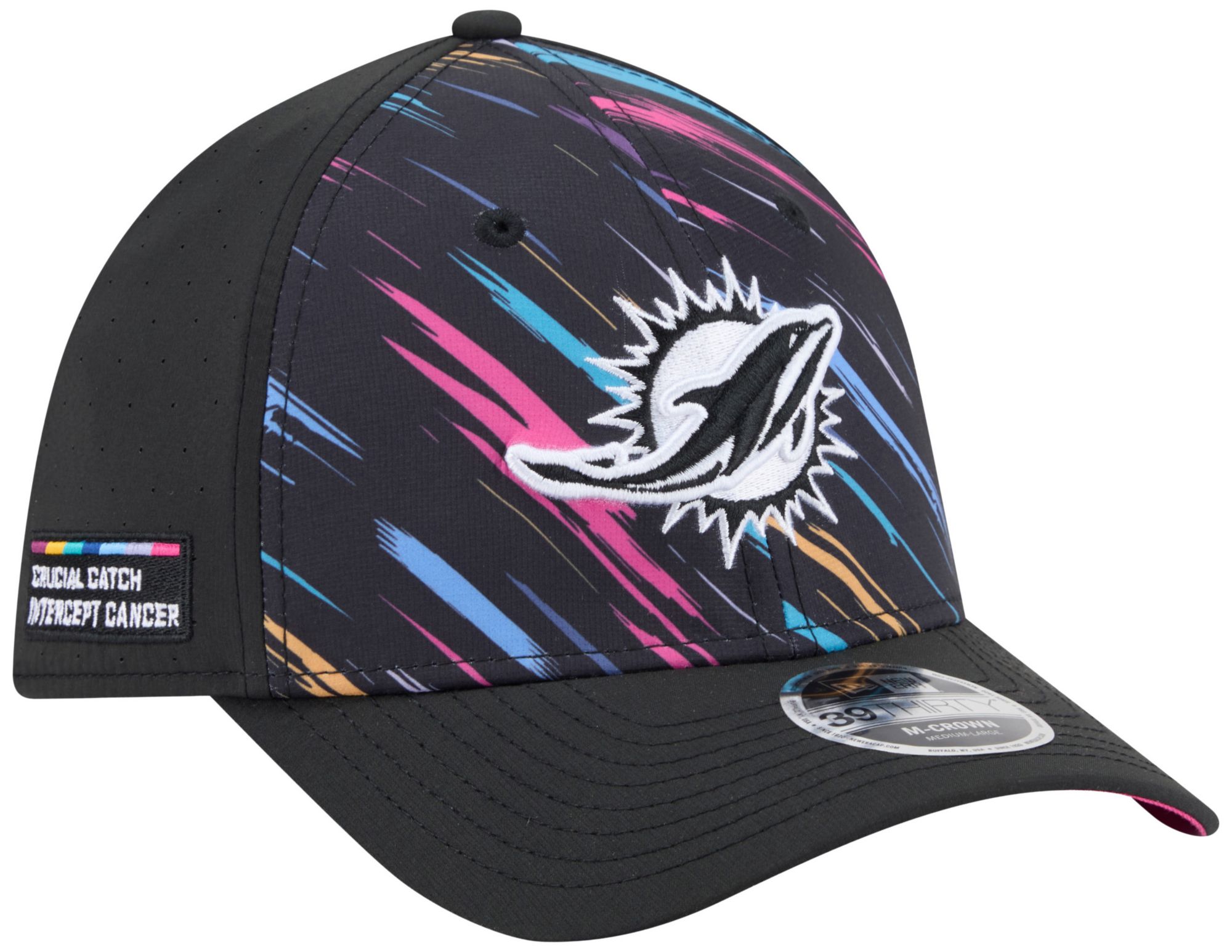 New Era Adult Miami Dolphins Crucial Catch 39Thirty Stretch Fit Hat