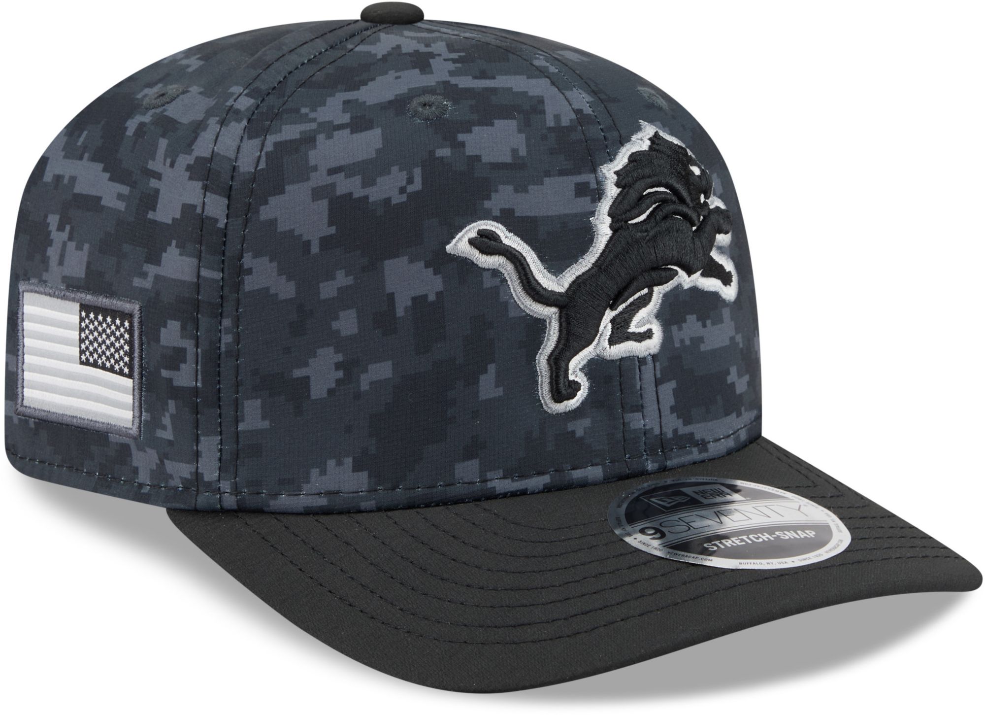 New Era Adult Detroit Lions Salute To Service 2026 9Seventy Adjustable Stretch-Snap Hat