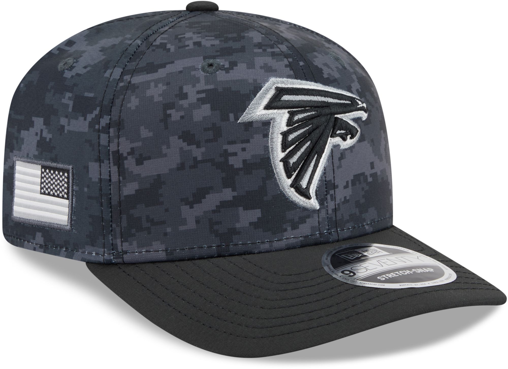 New Era Adult Atlanta Falcons Salute To Service 2026 9Seventy Adjustable Stretch-Snap Hat