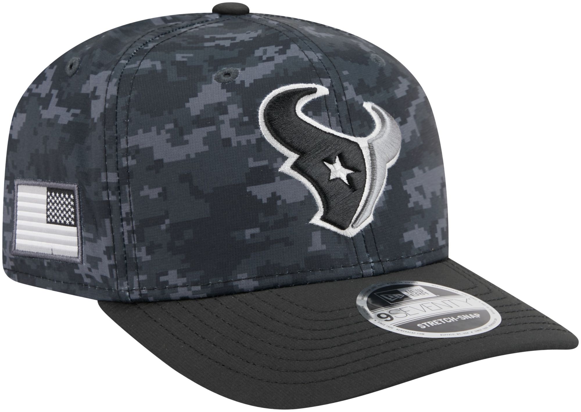 New Era Adult Houston Texans Salute To Service 2026 9Seventy Adjustable Stretch-Snap Hat