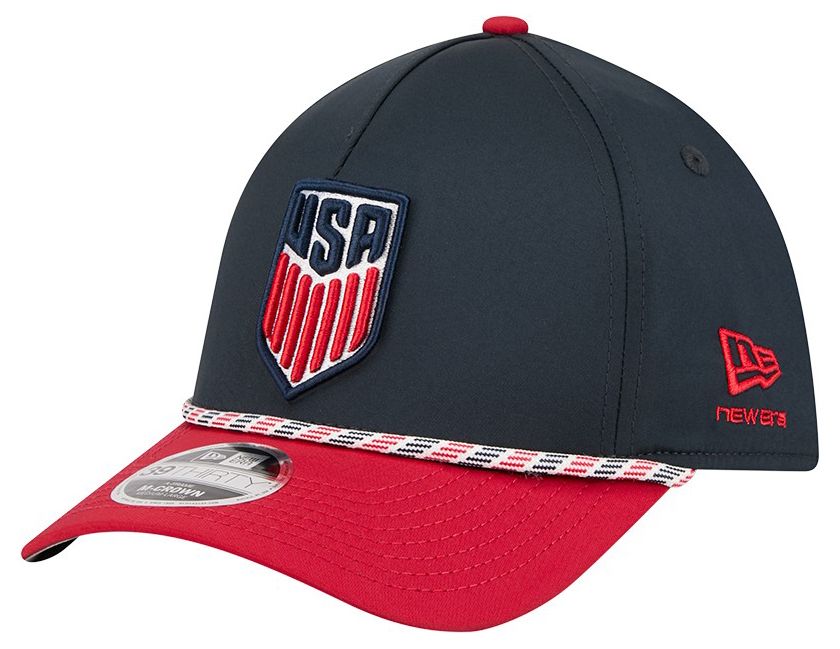 New Era Adult USMNT Navy 39Thirty Rope Stretch Fit Adjustable Hat