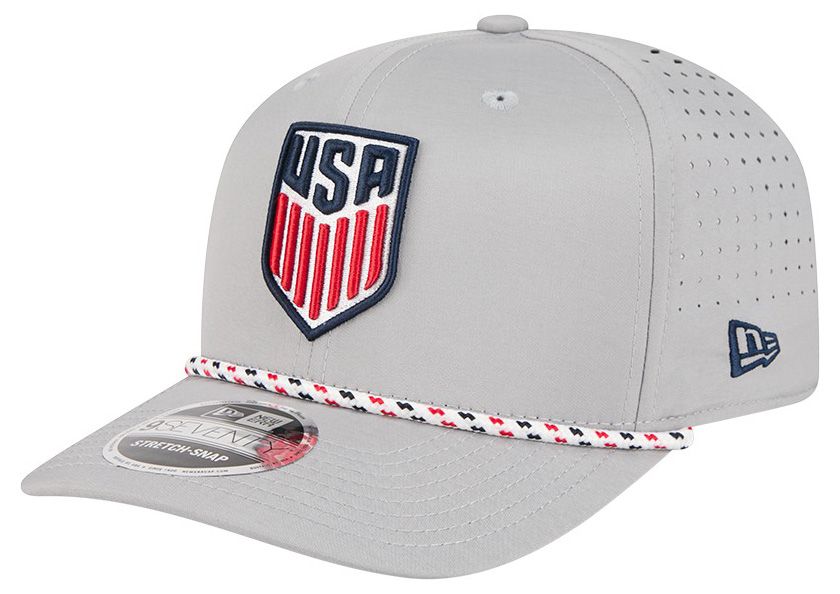 New Era Adult USMNT Gray Alternate Team Logo Sport 9Seventy Adjustable Hat