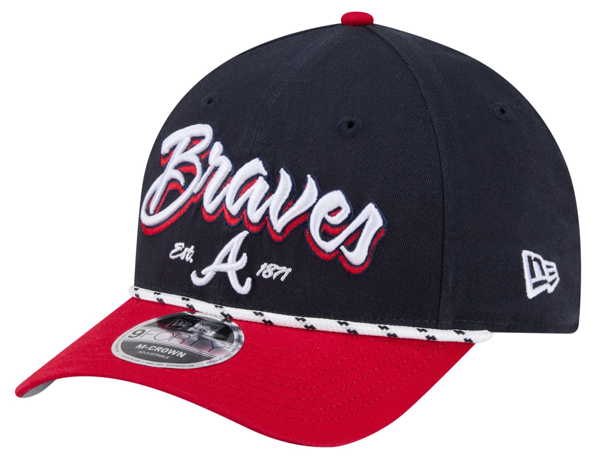 New Era Adult Atlanta Braves Navy Team Loyal 9Forty Adjustable Hat