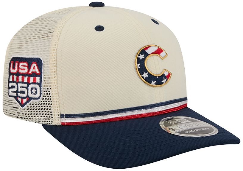New Era Adult Chicago Cubs 4th of July 9Seventy Adjustable Stretch-Snap Trucker Hat