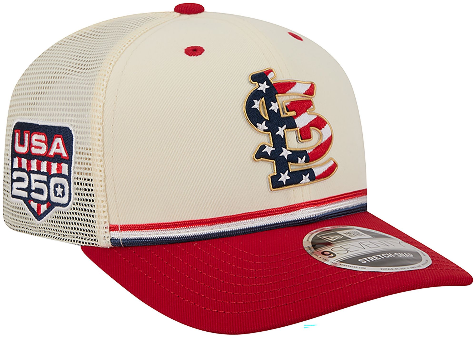 New Era Adult St. Louis Cardinals 4th of July 9Seventy Adjustable Stretch-Snap Trucker Hat