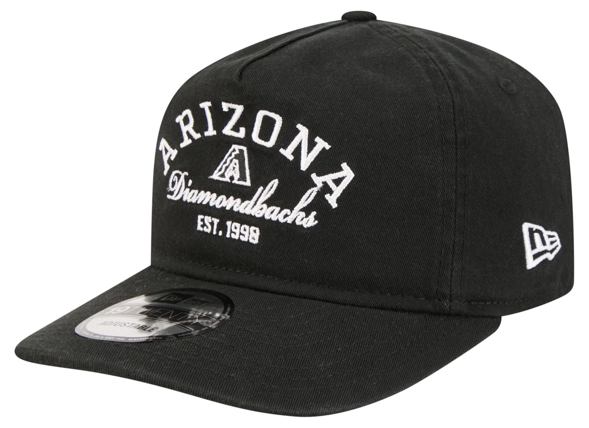 New Era Adult Arizona Diamondbacks Black 19Twenty Stacked Adjustable Hat