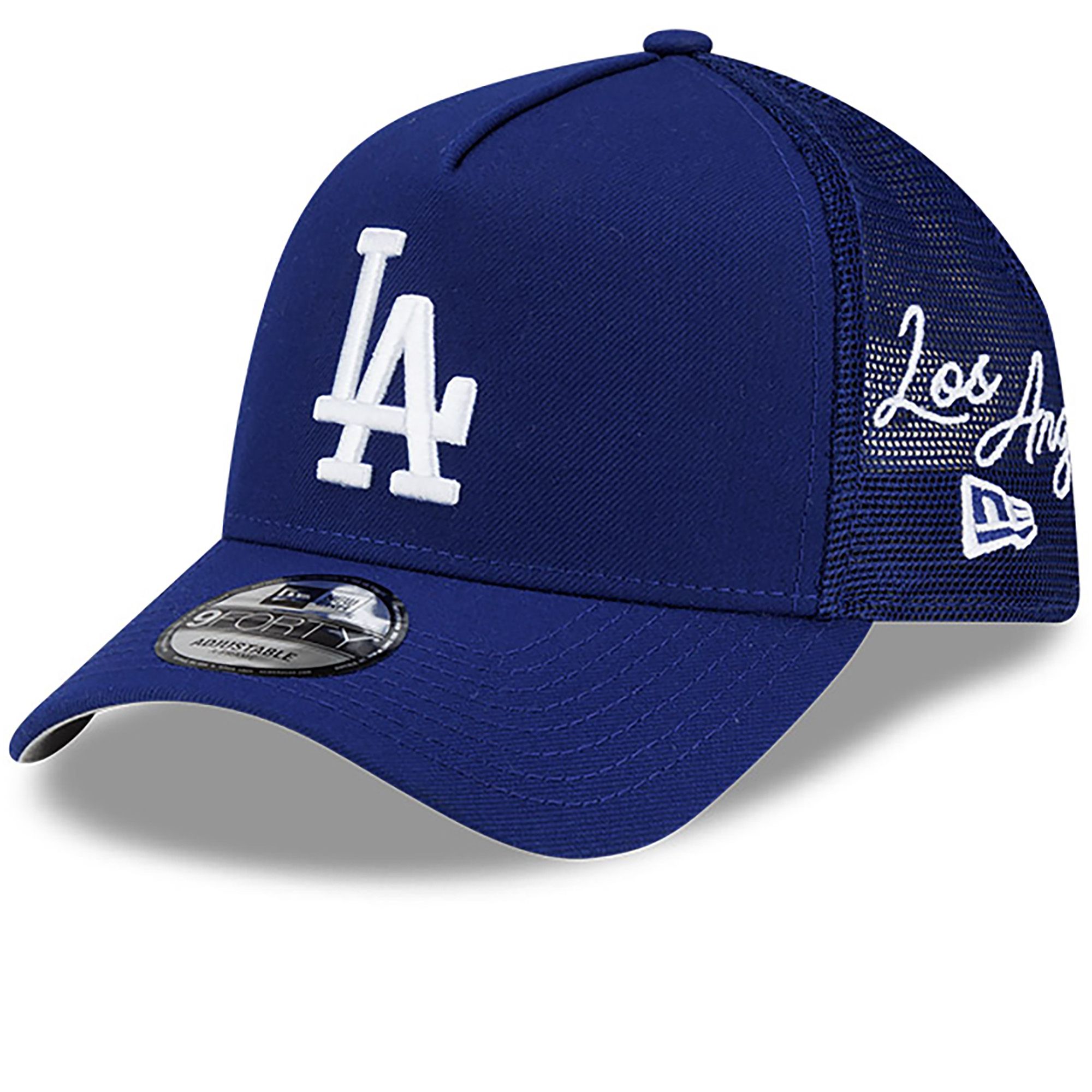 New Era Adult Los Angeles Dodgers Blue 9Forty Adjustable Trucker Hat