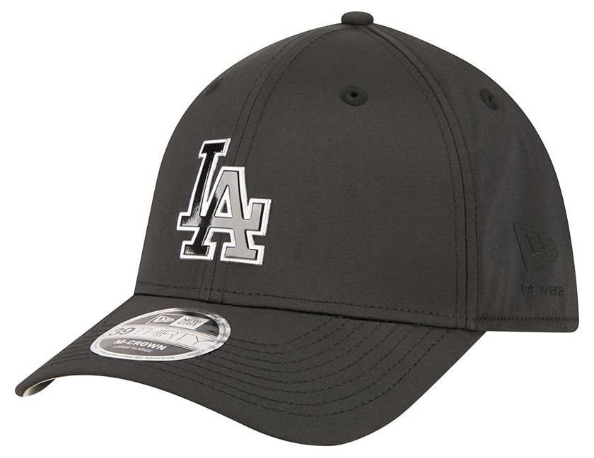 New Era Adult Los Angeles Dodgers Black Metallic 39Thirty Stretch Fit Hat